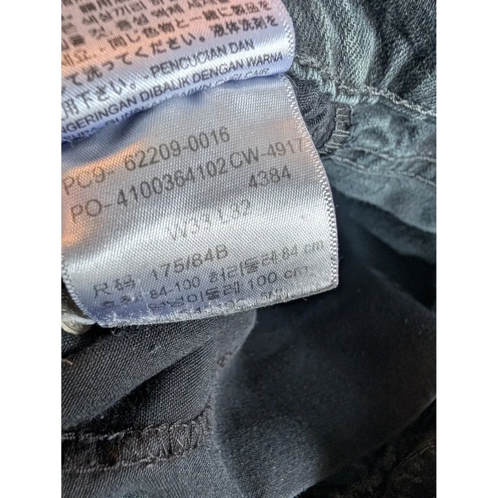 Levis 511 Slim Fit Jeans Faded Black Denim 33x32 Repaired Crotch 62209-0016